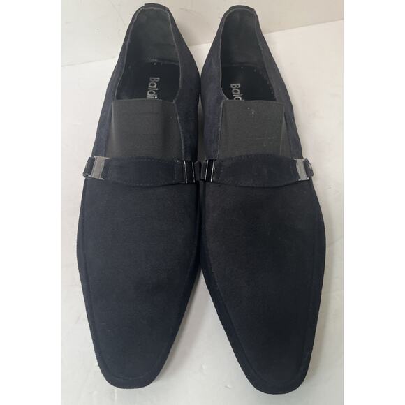 Baldinini Dark Blue Suede Silver Buckle Men’s Loafer US Size 11 Italy